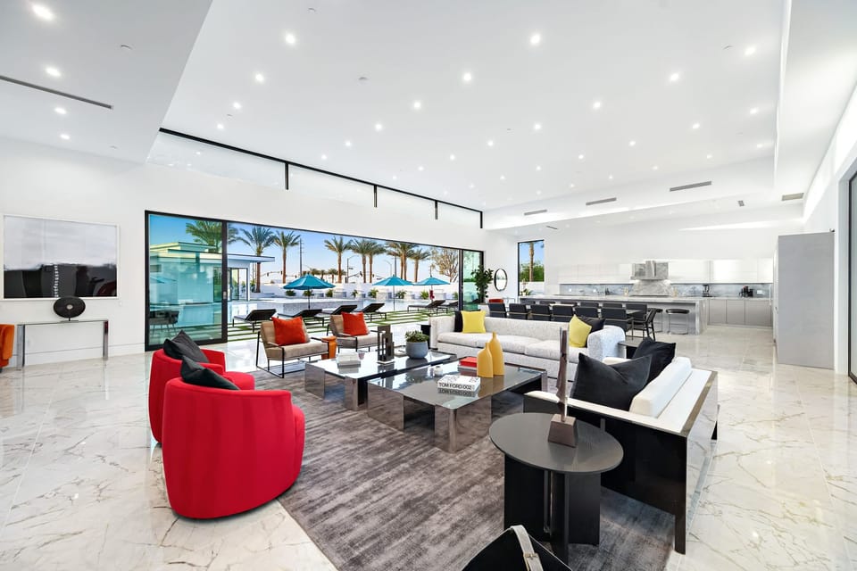 Open-concept living and dining areas designed for gatherings.