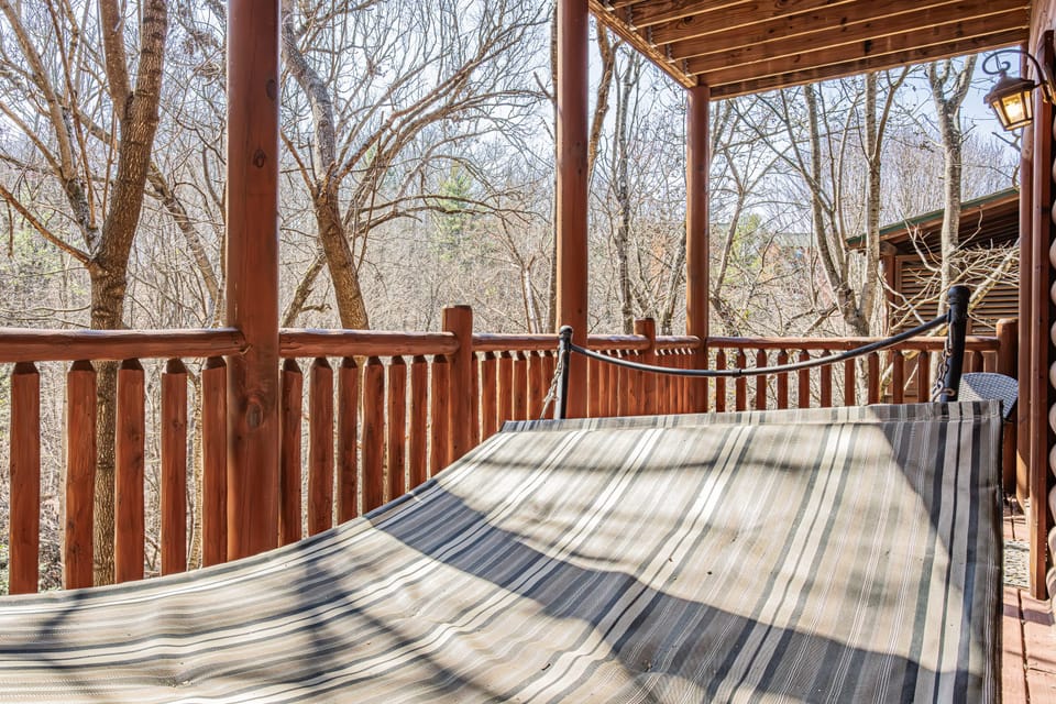 Unwind on the folding patio lounger.