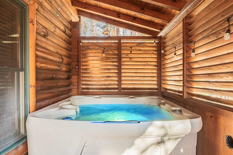 Enjoy a rejuvenating soak in the hot tub.