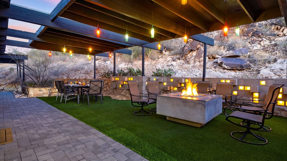 Relax on the large covered patio, offering plenty of shade and space for outdoor lounging and dining!