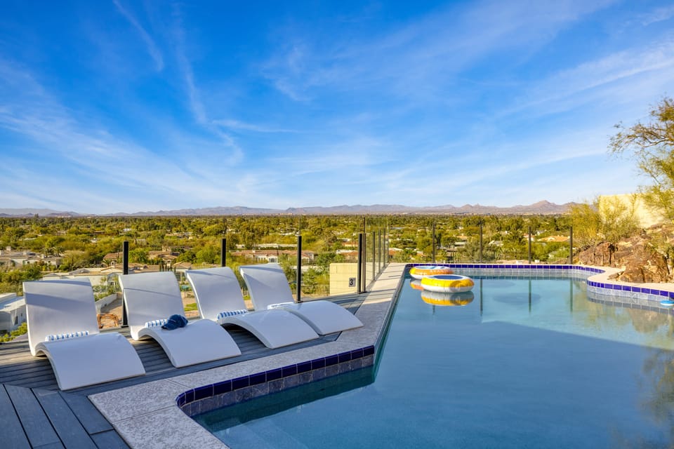 Pool loungers for ultimate relaxation.