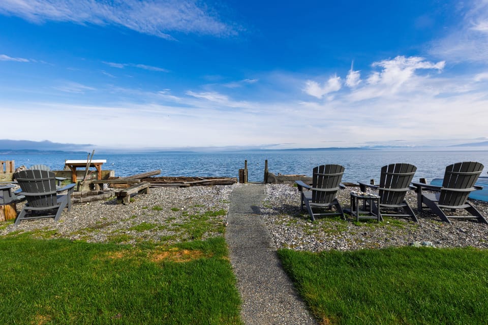 Walk directly down to the water.