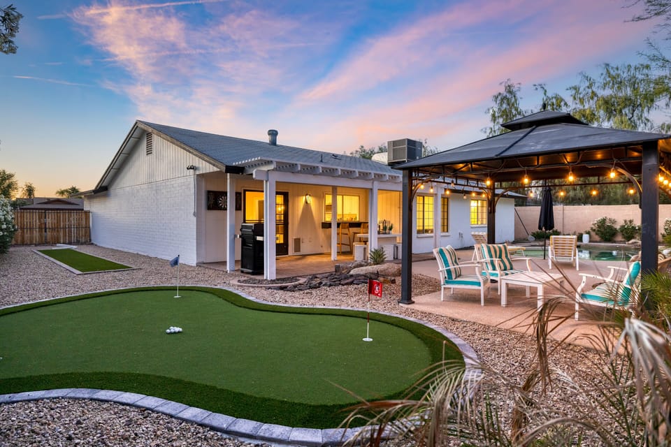 A private putting green is perfect for fun and practice.