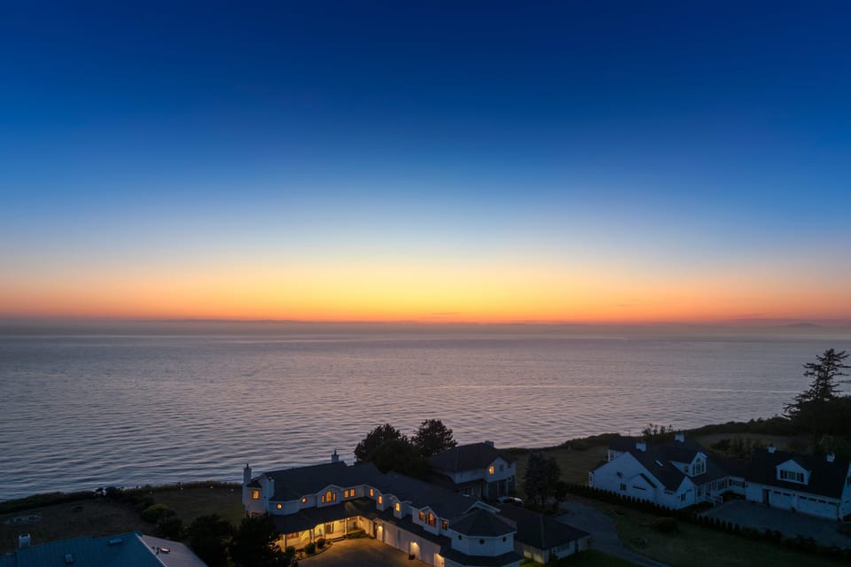 Soak in the sweeping coastline view