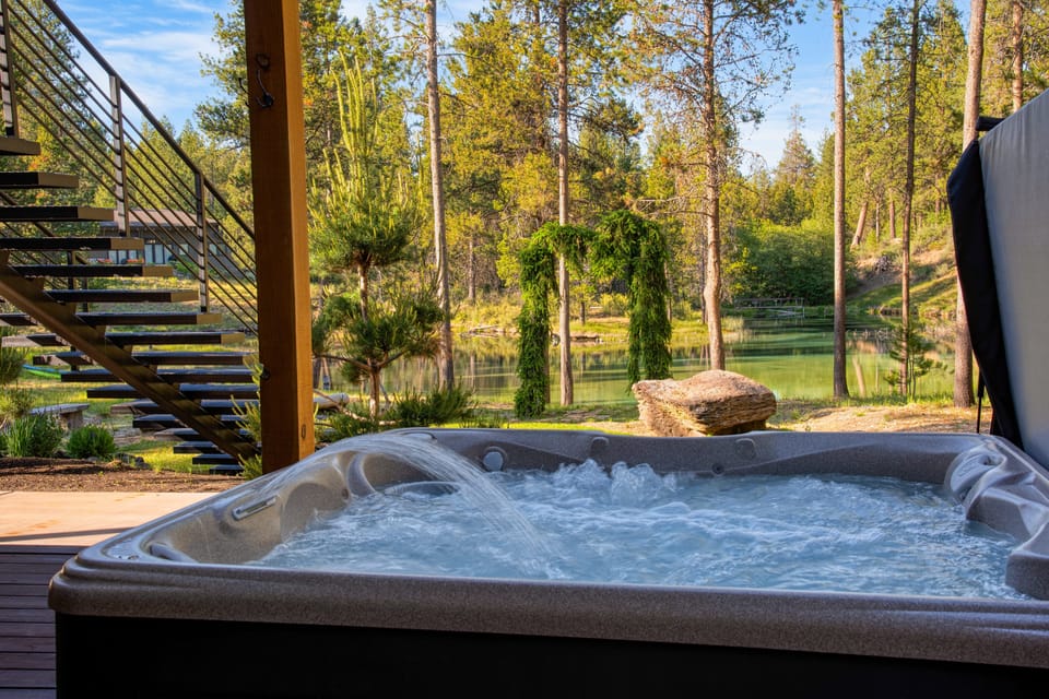 Inviting hot tub.