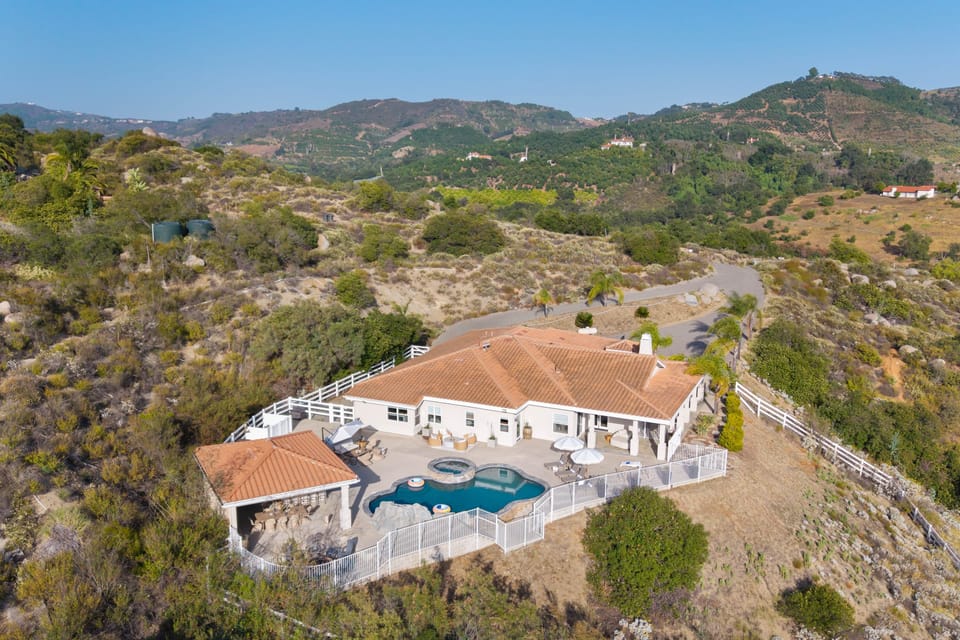 Aerial view of your luxurious and private retreat.