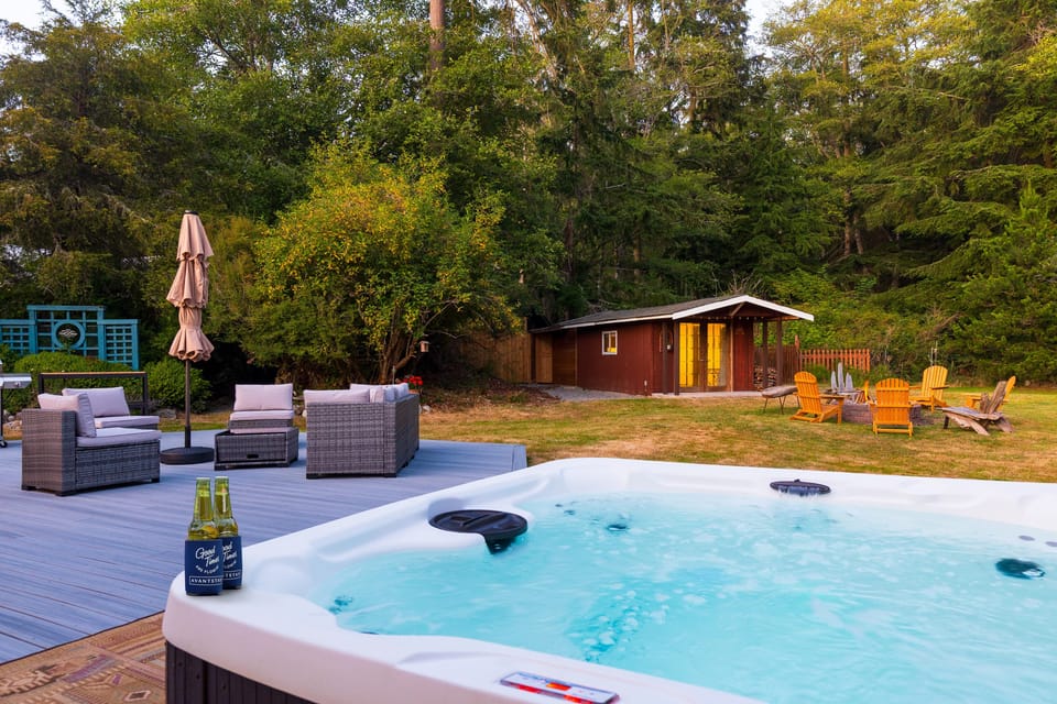 Hot tub with a view.