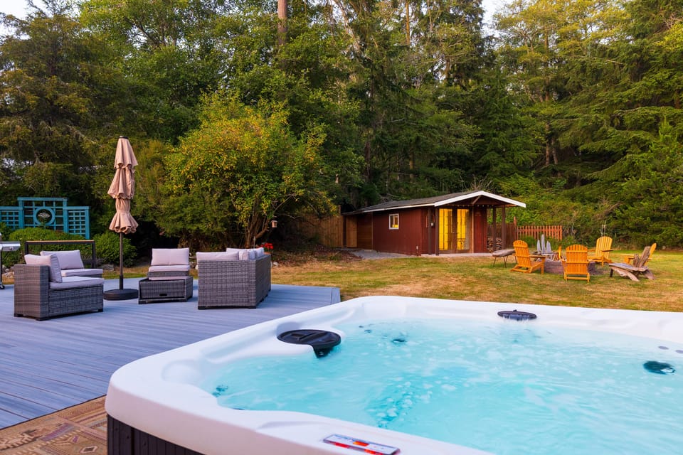 Hot tub with a view.