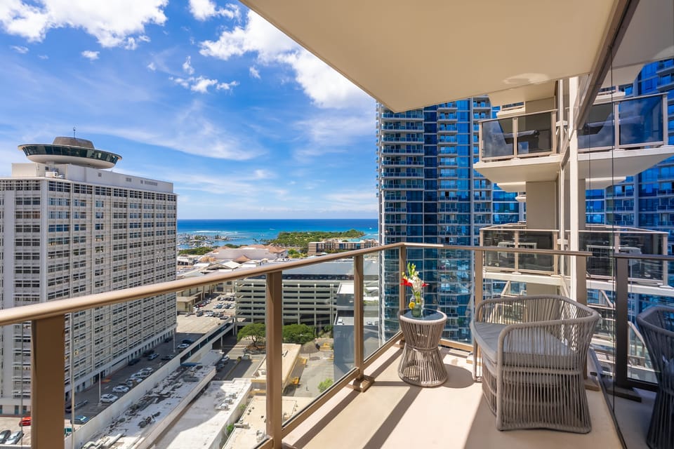 Indulge in panoramic ocean and city views.