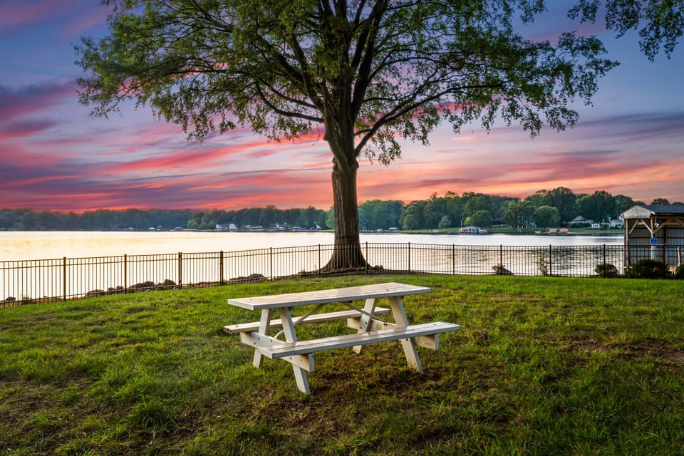 Enjoy breathtaking sunsets and lake views from your own private lakeside picnic spot.