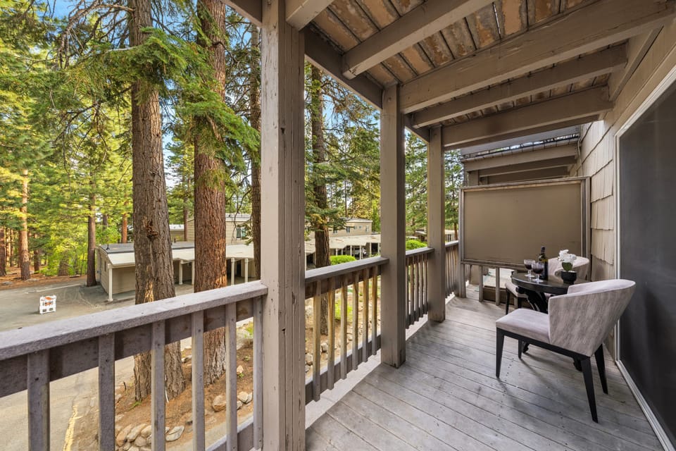 Enjoy your morning coffee or unwind with a glass of wine from the balcony.