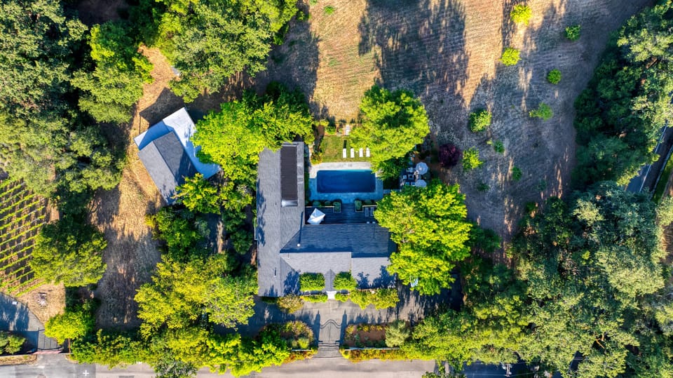 Full view of the property from above.