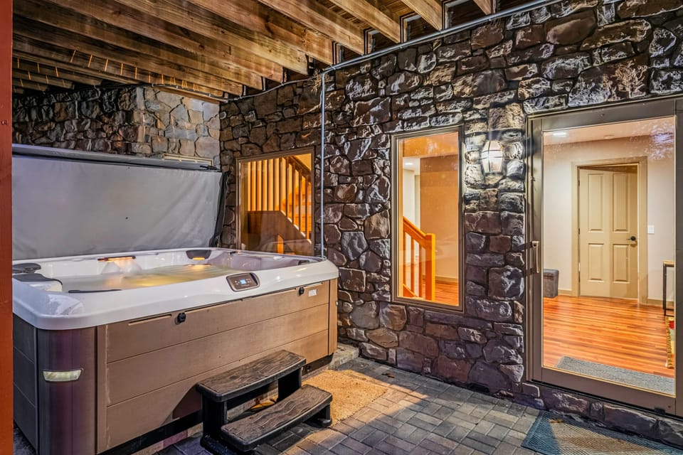 Inviting hot tub.