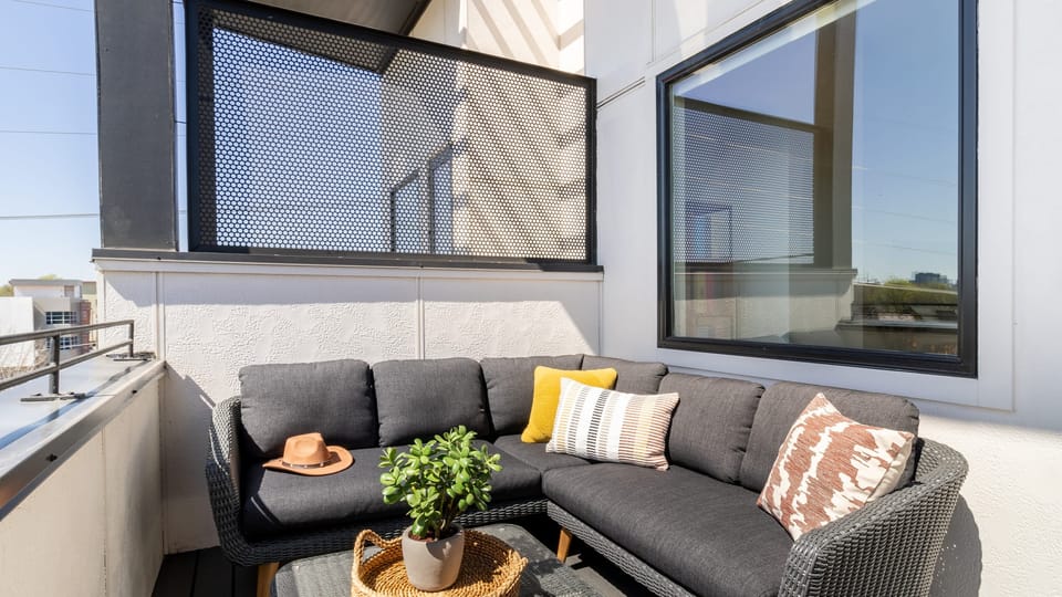 Comfortable outdoor seating.