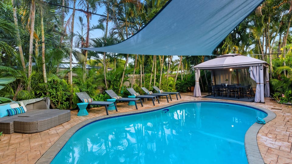 Dine al fresco or lounge by the pool.