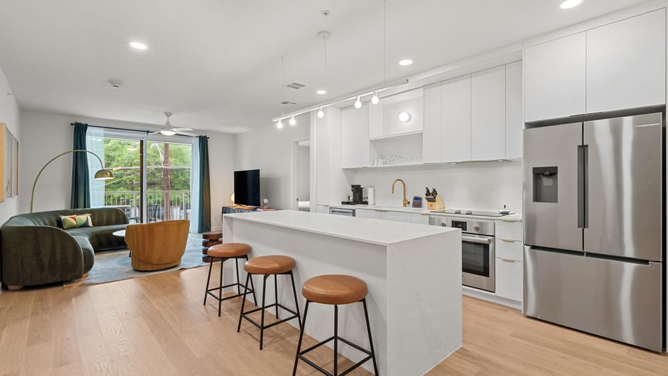 Sleek, modern chef's kitchen