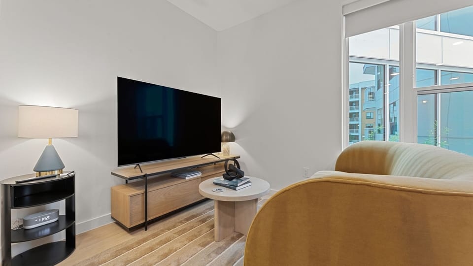 Bright, modern living room.