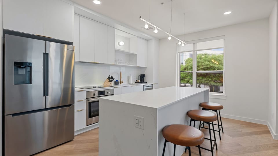 Modern chef's kitchen.