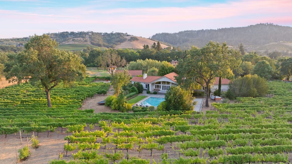 Showcasing the full estate from above.