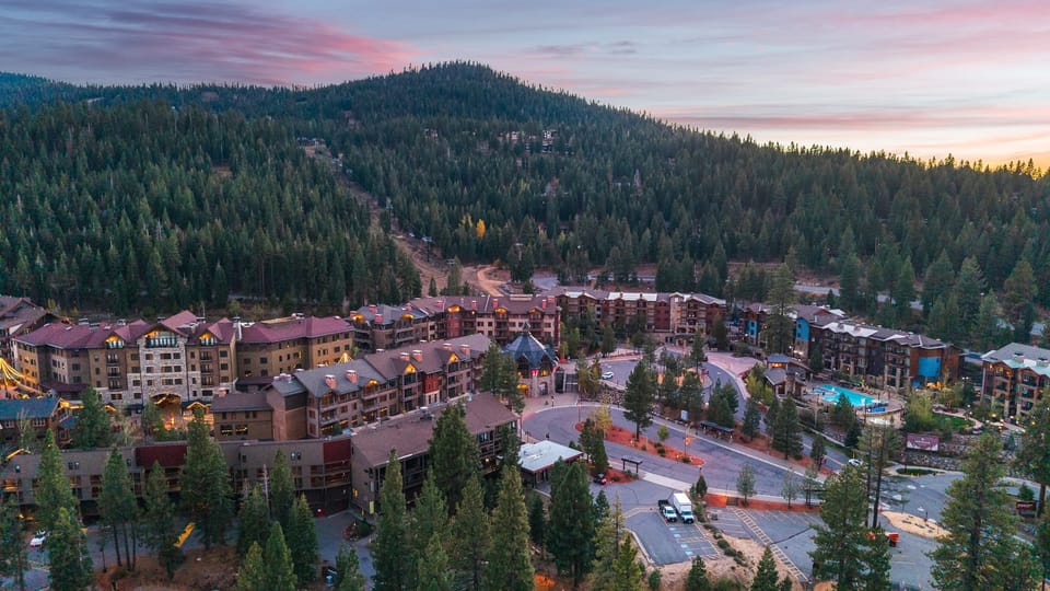 Aerial view of the community steps from Northstar slopes & 12 min to Lake Tahoe