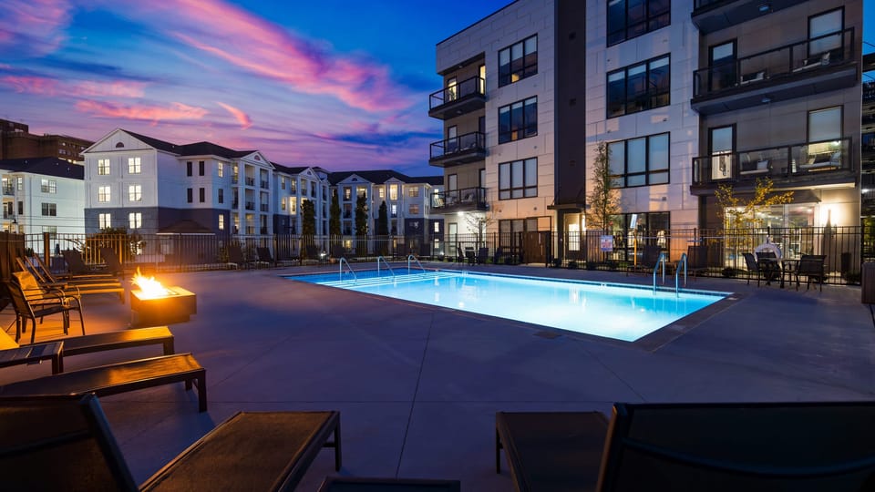 Evening glow reflecting off tranquil waters