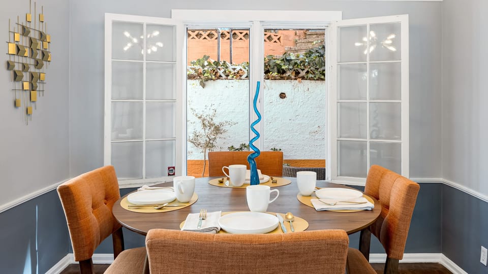 Indoor dining area.