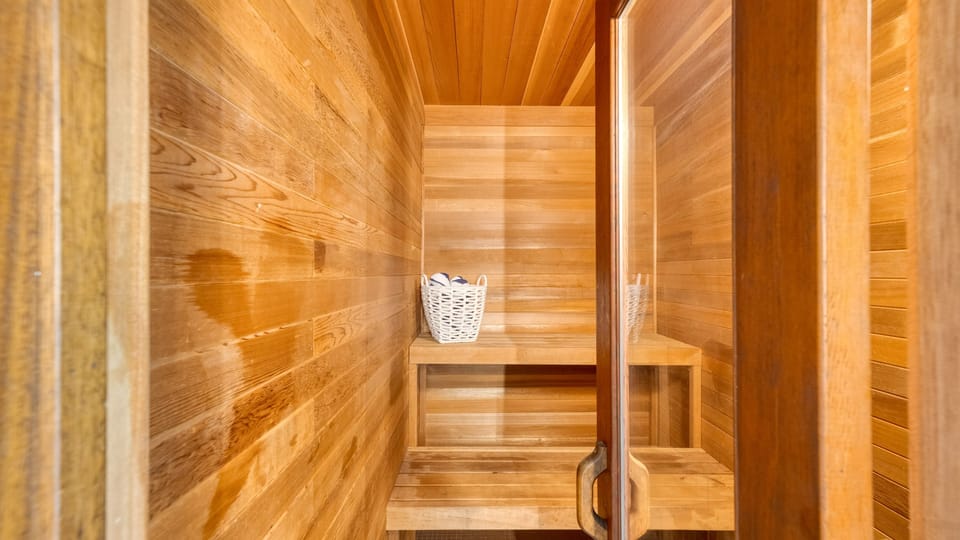A private cedar sauna awaits after a long day of exploring Sonoma.