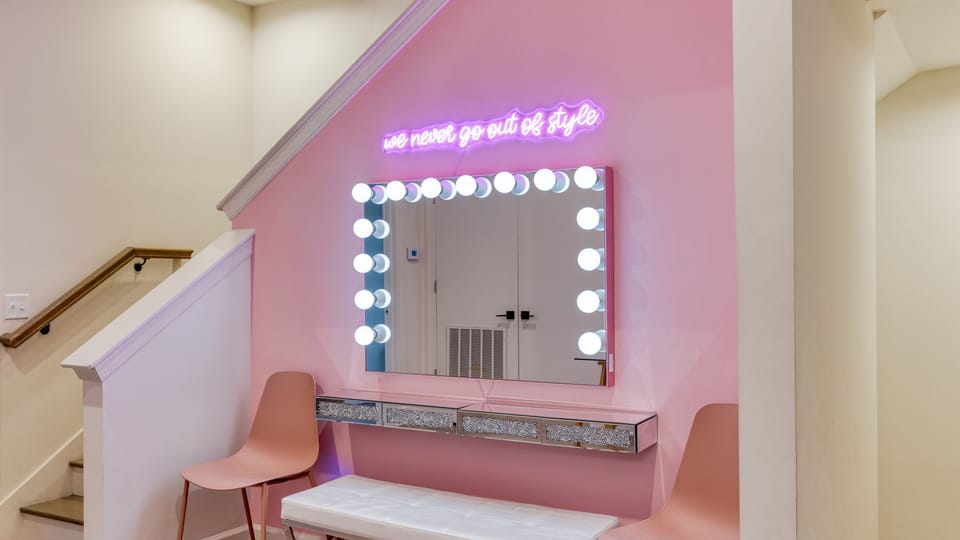 Glam station for getting ready in style. (A101, A103)