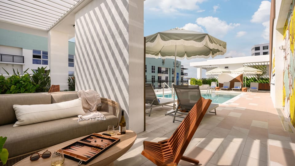 Luxury cabana-style seating for the ultimate weekend vibe.
