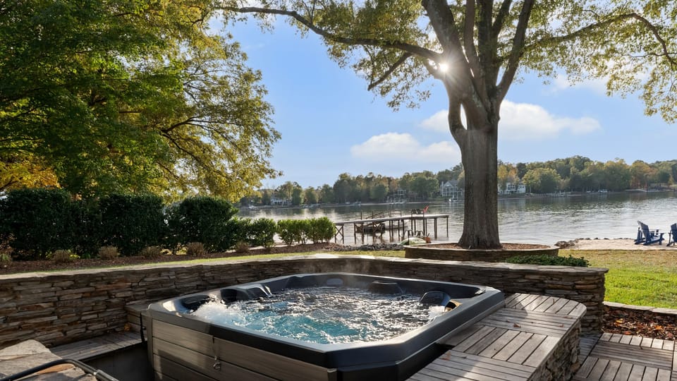 Enjoy a rejuvenating soak in the hot tub.