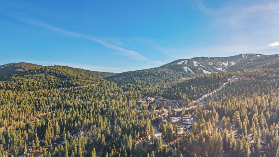 Aerial view of the neighborhood.