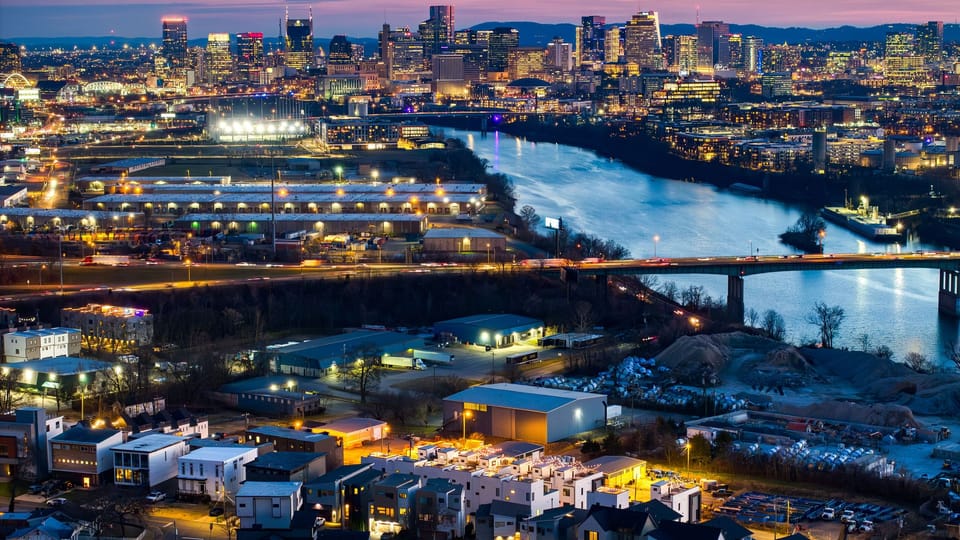 Aerial view of the neighborhood.