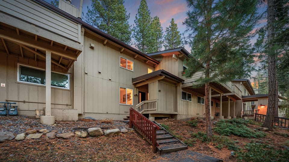 Exterior showing the stair access.