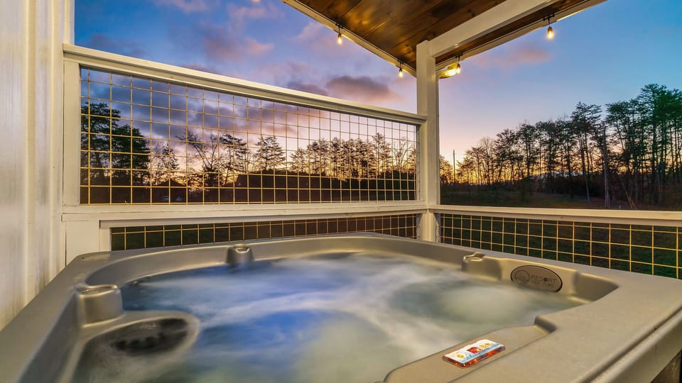 Inviting hot tub.