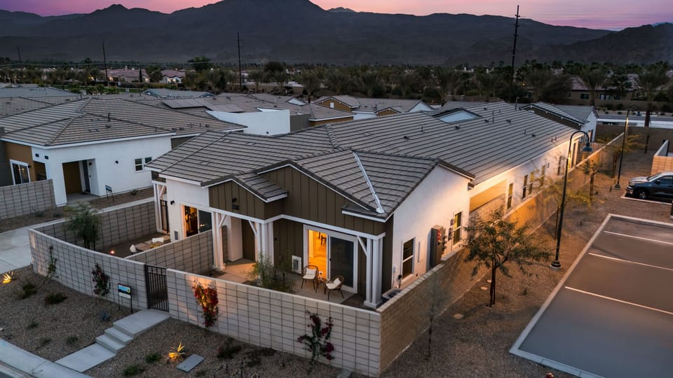 Aerial view of the fully fenced property.