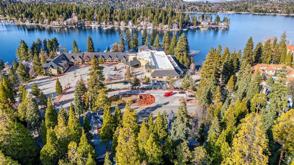 Aerial view of the neighborhood.