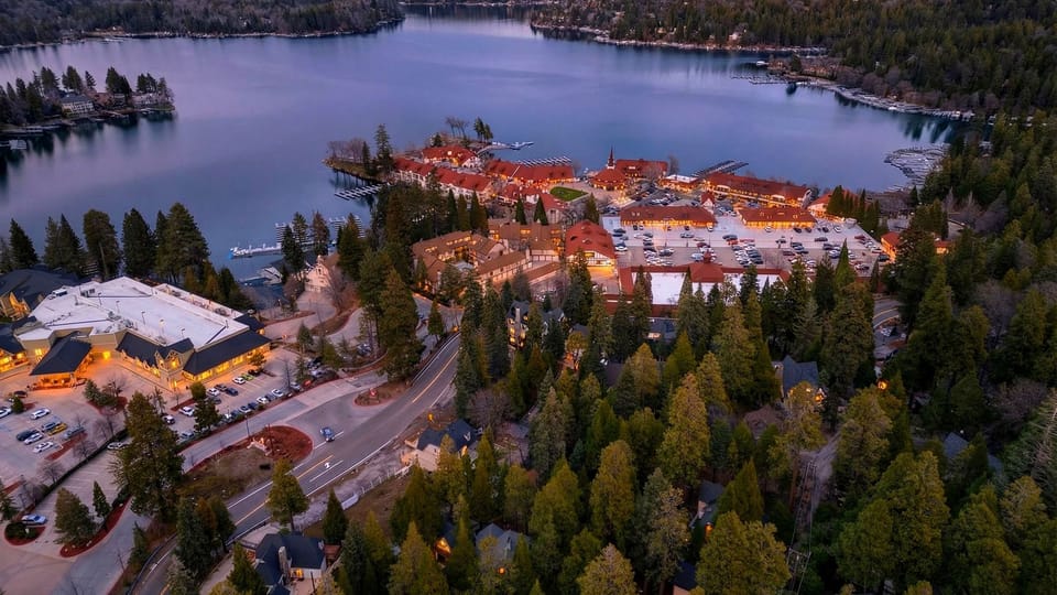Aerial view of the neighborhood.