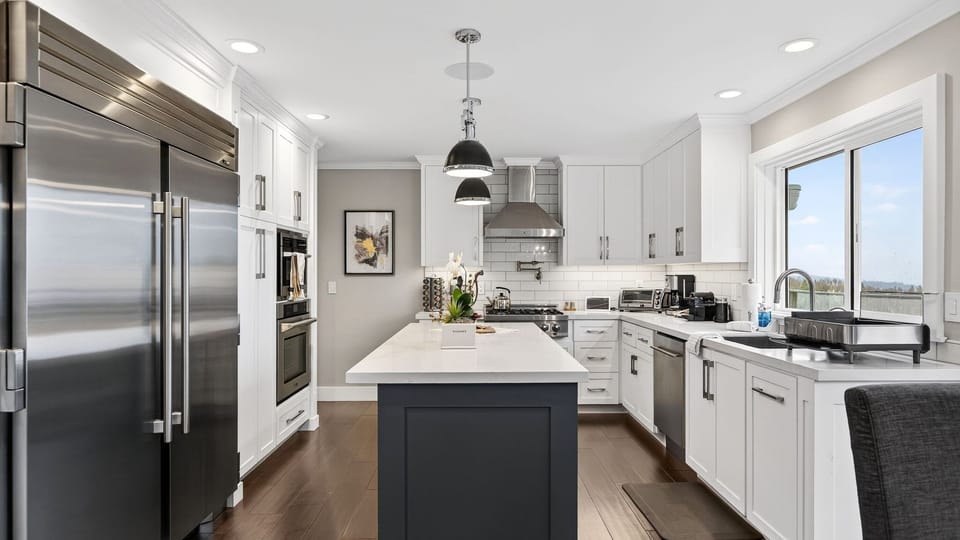 Modern chef's kitchen.