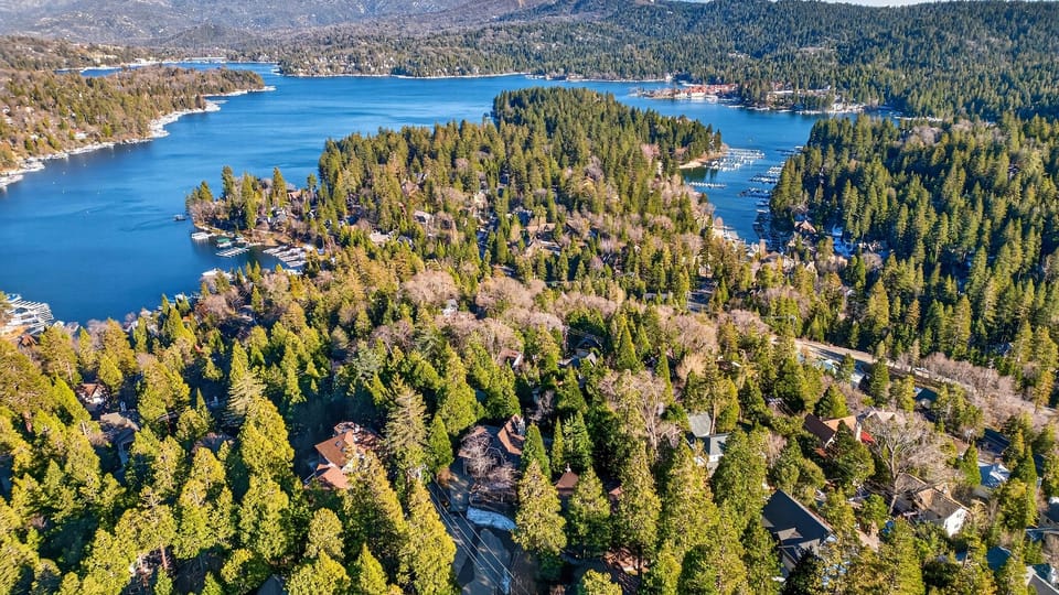 Aerial view of the neighborhood.