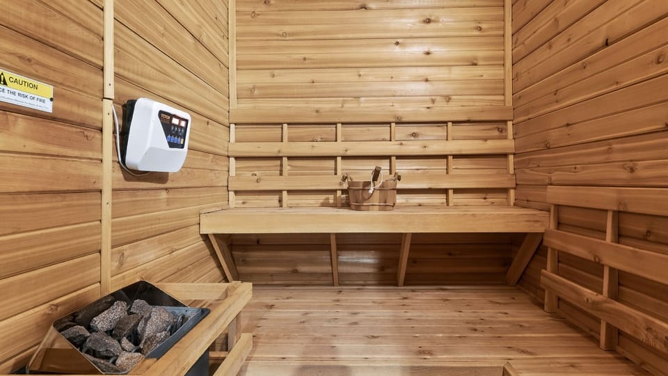 Private sauna for a relaxing reset after a day in the Smokies.