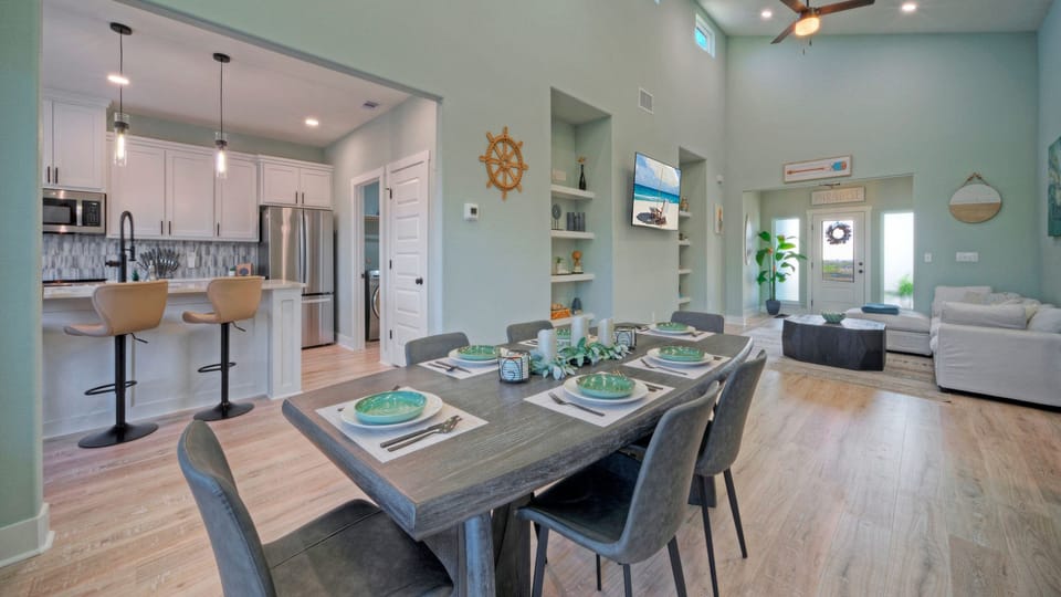 The open-concept layout makes it easy to gather, dine, and relax all in one bright shared space.