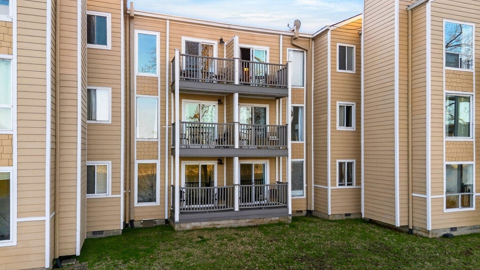 Multi-level residential building located right on the riverfront.