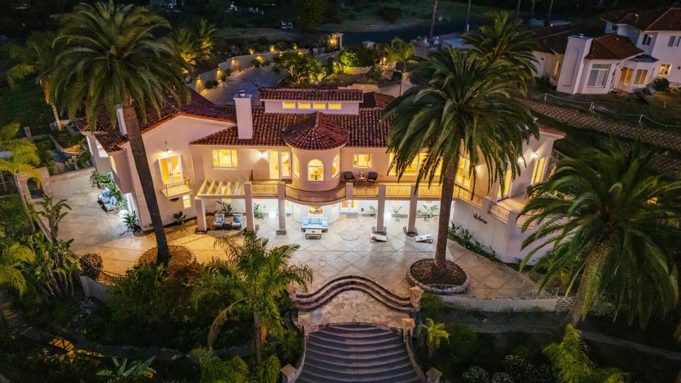 Aerial view of the exterior.