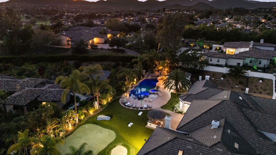 Aerial view of the neighborhood.