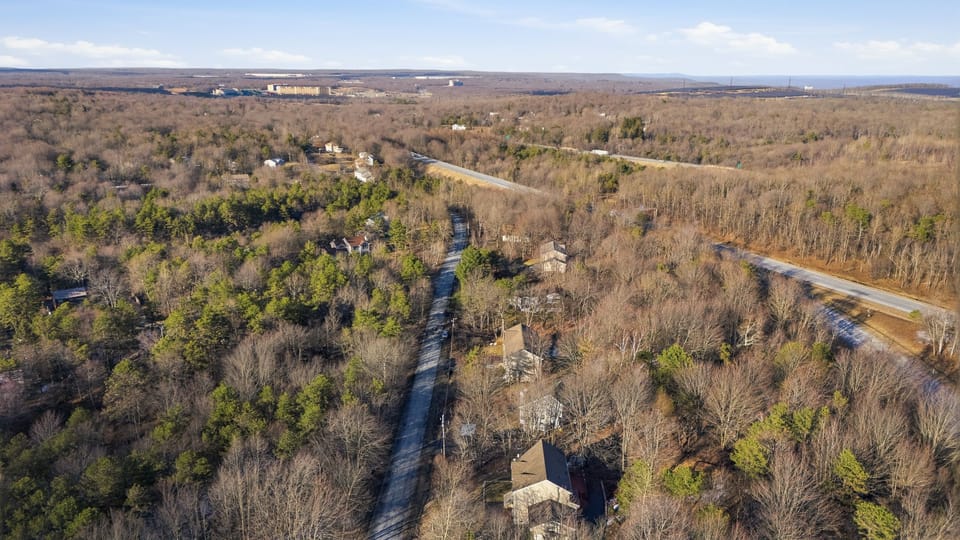Aerial view of the neighborhood.