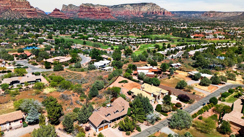 Aerial view of the neighborhood.