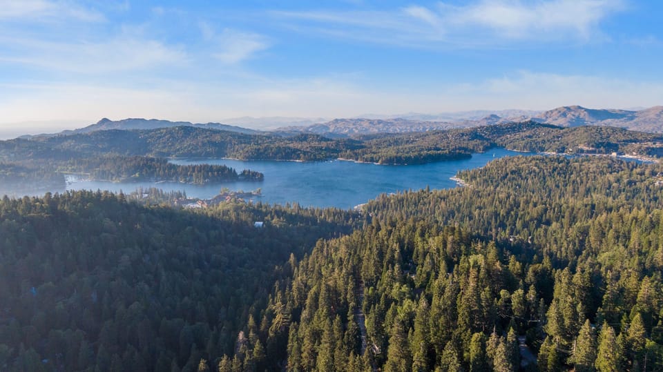 Aerial view of the neighborhood.