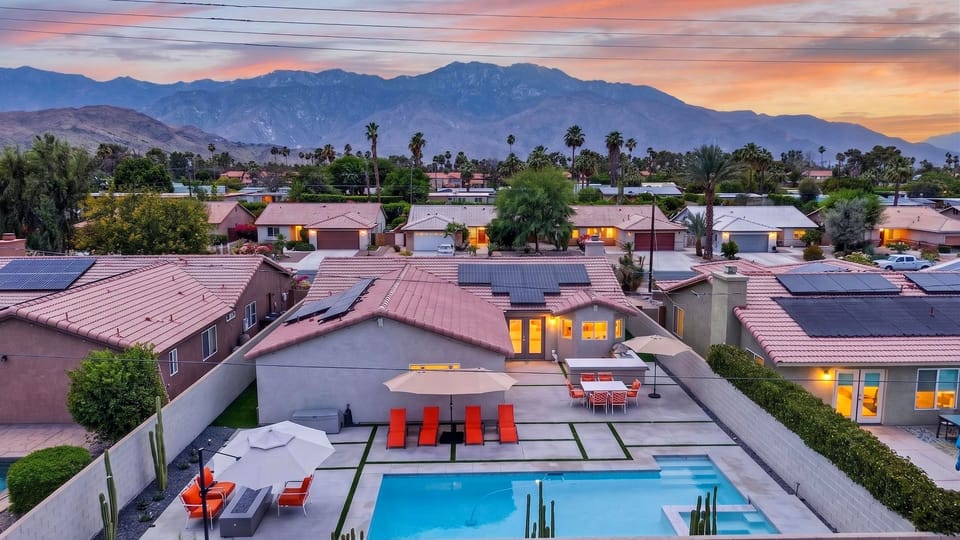 Aerial views of the property.