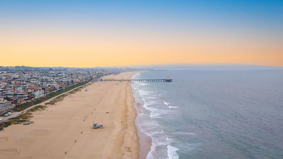 Breathtaking aerial view showing exactly how close you are to the Pacific shoreline.