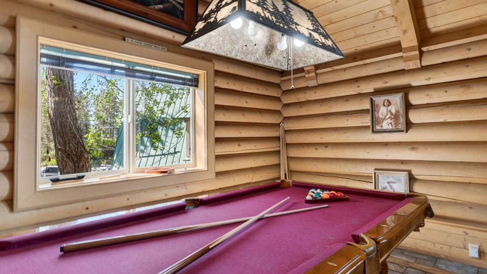 Challenge friends and family to a game of pool.